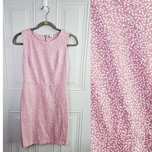Old Navy Size XS Pink Floral Sleeveless Ponte-Knit Sheath Dress Girlie Feminine